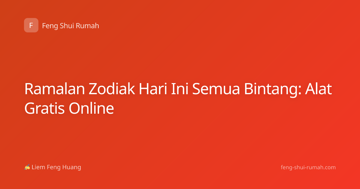 Ramalan Zodiak Hari Ini Semua Bintang: Alat Gratis Online